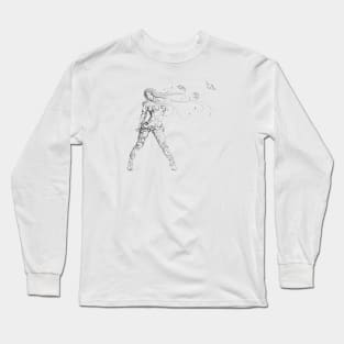 bird woman abstract art Long Sleeve T-Shirt